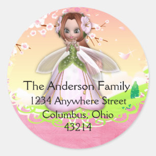 Flower Fairy Design 3 Return Address Labels