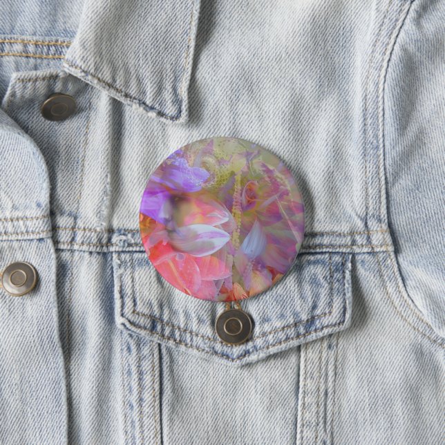 Flower Fairy Double Exposure Fantasy Art 7.5 Cm Round Badge (In Situ)