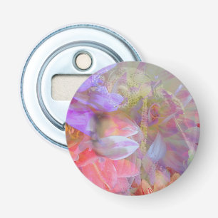 Flower Fairy Double Exposure Fantasy Art Bottle Opener