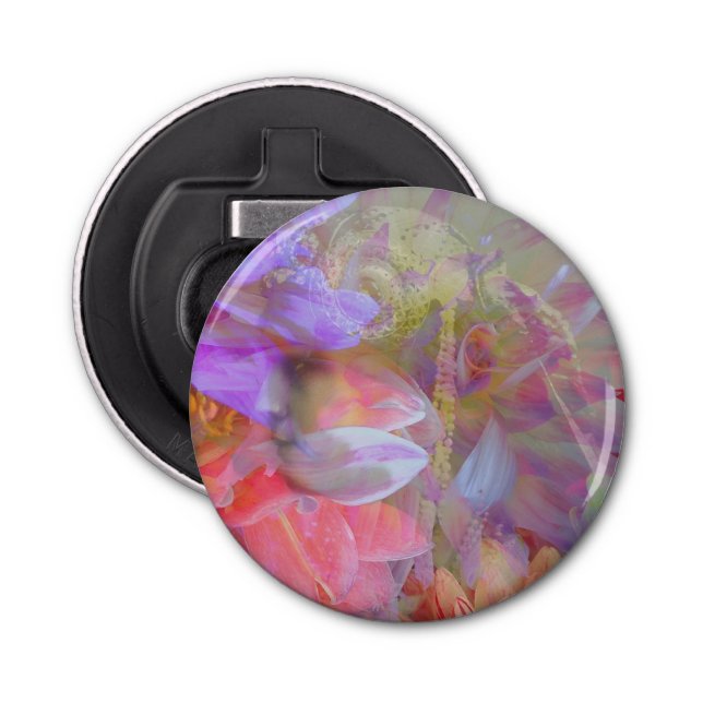 Flower Fairy Double Exposure Fantasy Art Bottle Opener (Front)