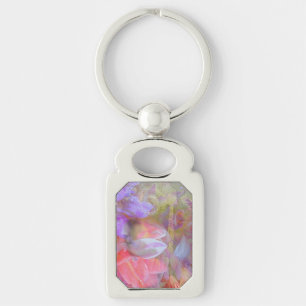 Flower Fairy Double Exposure Fantasy Art Key Ring