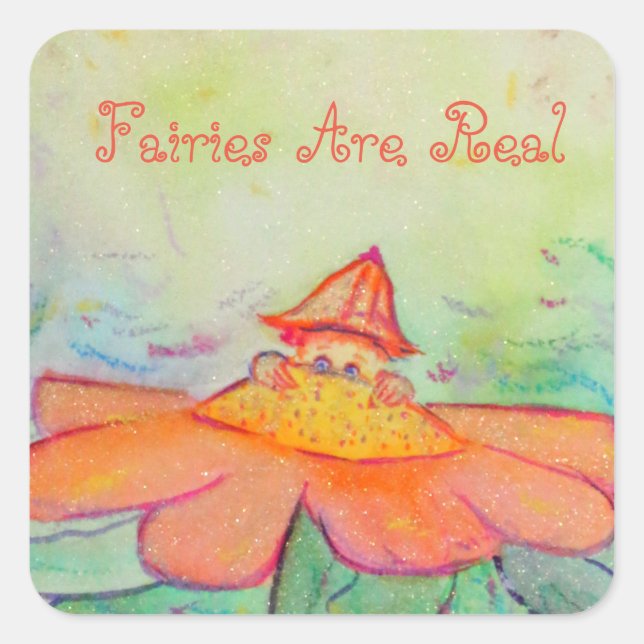 Flower Fairy Garden Art Customised Stickers (Front)