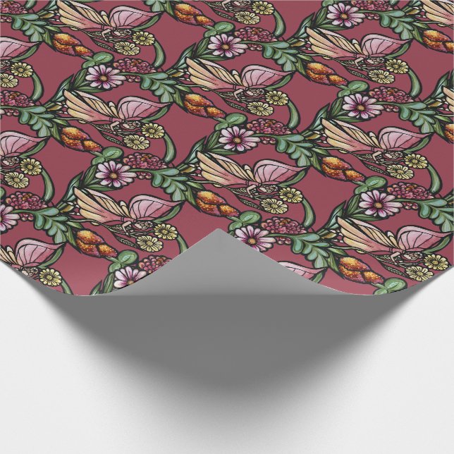 Flower Fairy Garden Fairies                        Wrapping Paper (Corner)