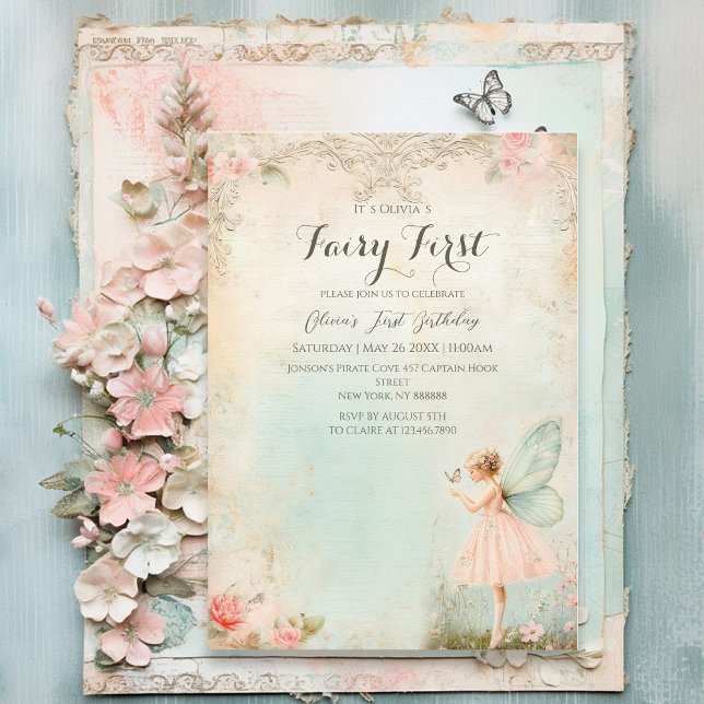 Flower fairy girl Birthday  Invitation (Creator Uploaded)