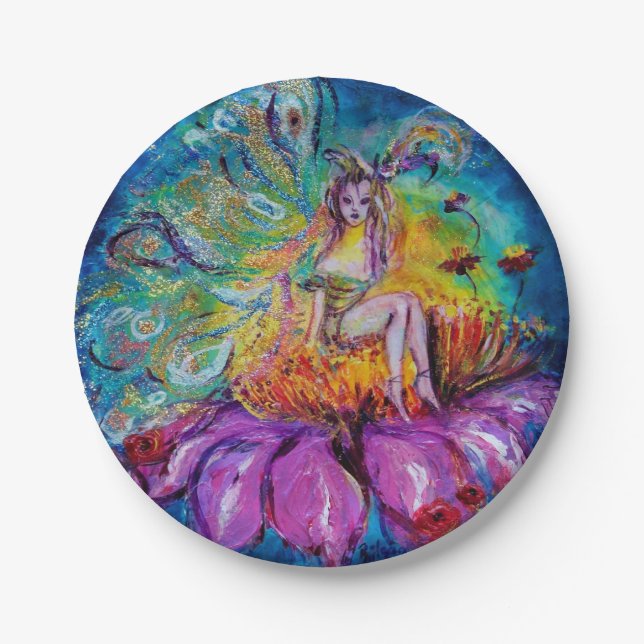 FLOWER FAIRY IN THE NIGHT PAPER PLATE (Front)
