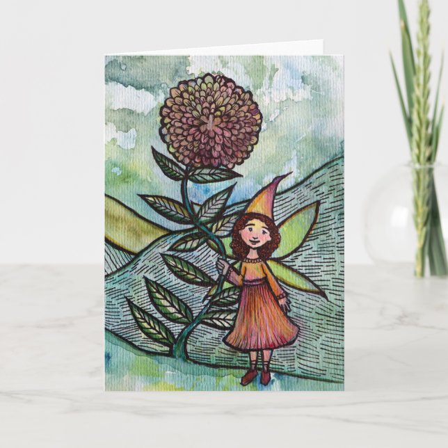 Flower Fairy Nature Lovers Fairies                 Card (Front)