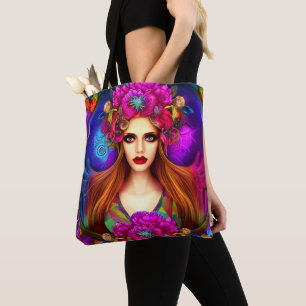 Flower Fairy Queen Tote Bag