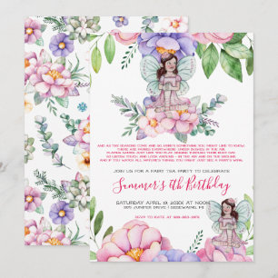 Flower Fairy Tea Party Invitation