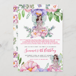 Flower Fairy Tea Party Invitation