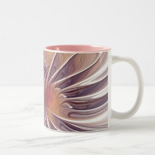 Flower Fantasy abstract Fractal Art Two-Tone Coffee Mug