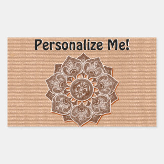 Flower Faux Fabric DIY Background Colour Rectangular Sticker