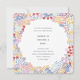 Flower Field Baby Shower Invitation