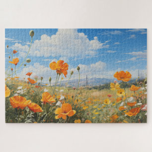 Flower Field Jigsaw Puzzle, 1014 pcs. 30"x20" Jigsaw Puzzle