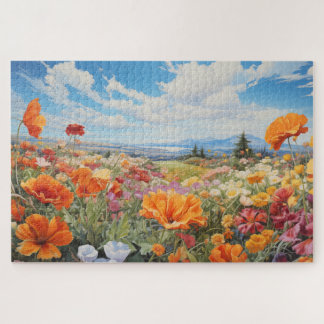 Flower Field Jigsaw Puzzle, 1014 pcs. 30"x20" Puzzle
