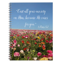 Flower field Journal 1 Peter 5:7