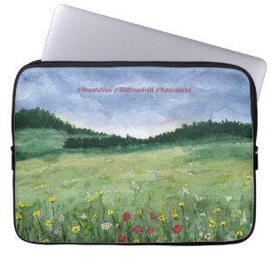 Flower Field Landscape Laptop Sleeve