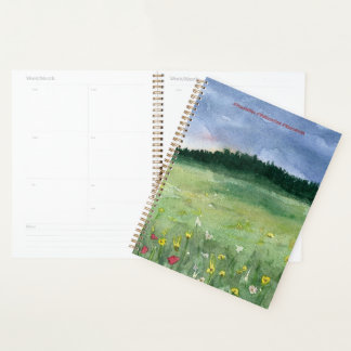 Flower Field Landscape Spiral Planner