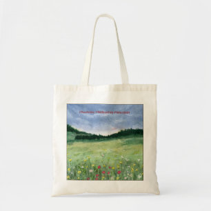 Flower Field Landscape Tote Bag