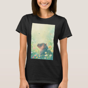 Flower Fields and Happy Hippo T-Shirt