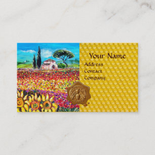 FLOWER FIELDS,FLORA HONEY BEE WAX SEAL ,BEEKEEPER BUSINESS CARD