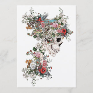 Flower-filled Skeleton Invitation