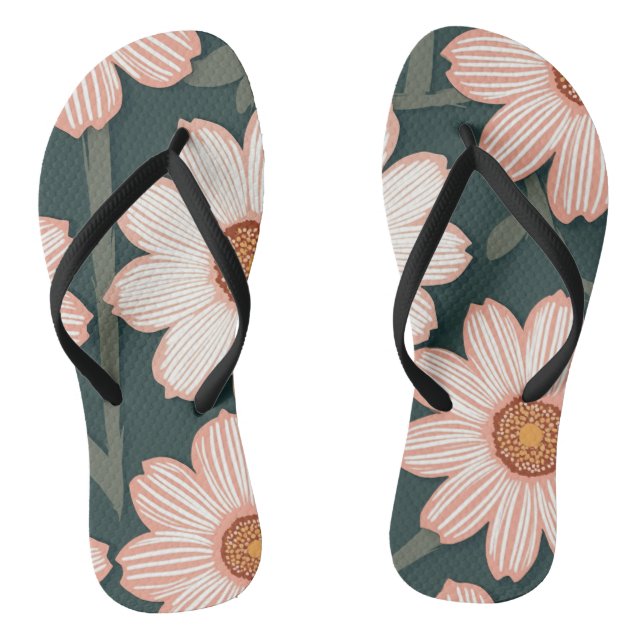 flower flip flops (Footbed)