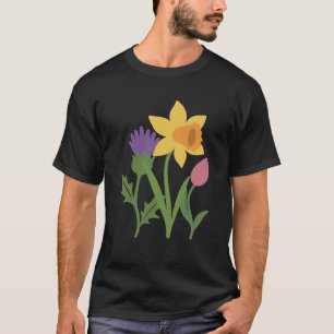 Flower Floral Arrangement Plant Drawing T-Shirt
