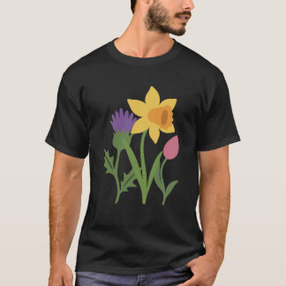 Flower Floral Arrangement Plant Drawing T-Shirt