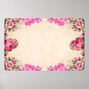 Flower floral background paper poster