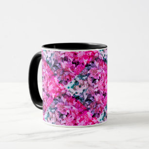Flower floral beige yellow orange brown flowers fl mug