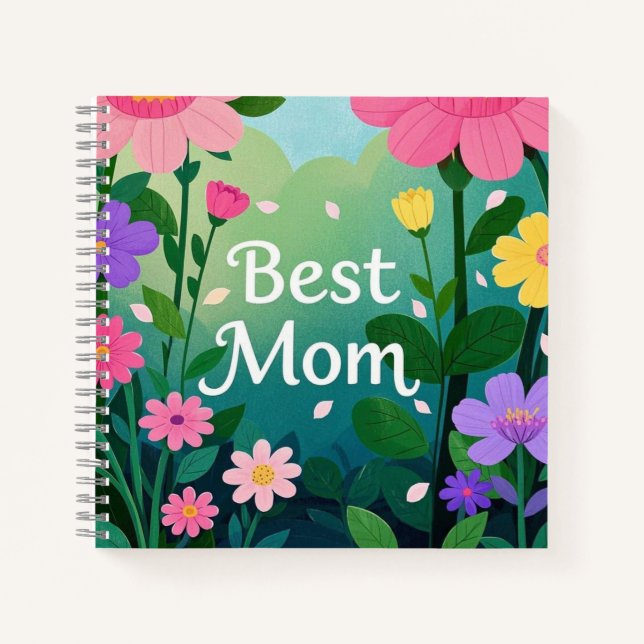 Flower Floral Best Mum Garden  Notebook (Front)
