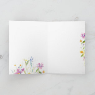 Flower Floral Folded Greeting Card