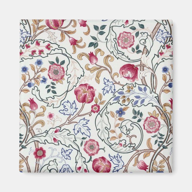Flower, Floral Pattern, William Morris Magnet (Front)