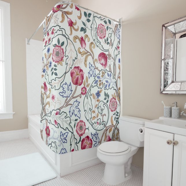 Flower, Floral Pattern, William Morris Shower Curtain (In Situ)