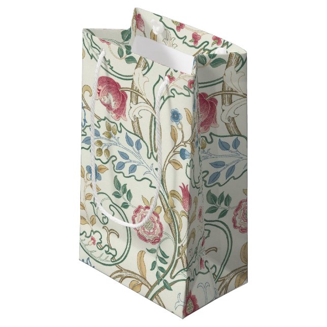 Flower, Floral Pattern, William Morris Small Gift  Bag (Front Angled)
