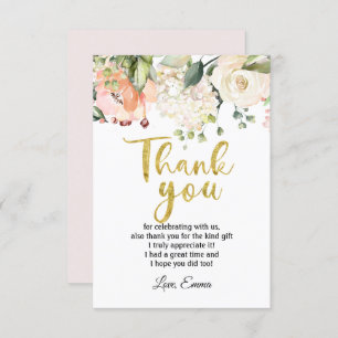 flower, floral  thank you card