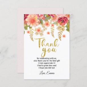 flower, floral thank you card