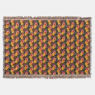 Flower Floral Throw Blanket