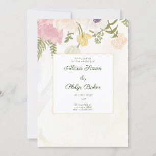 Flower Floral Wedding Invitation