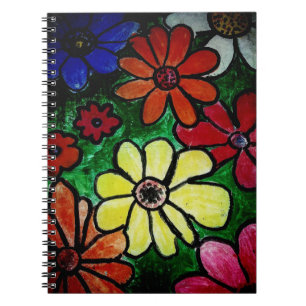 flower flower power bloom notebook