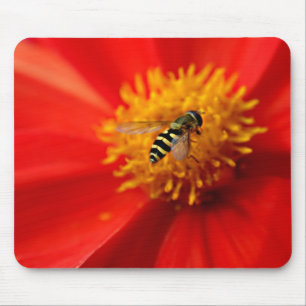 Flower Fly Mouse Pad