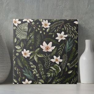 Flower Foliage Watercolor Seamless Floral Pattern Tile