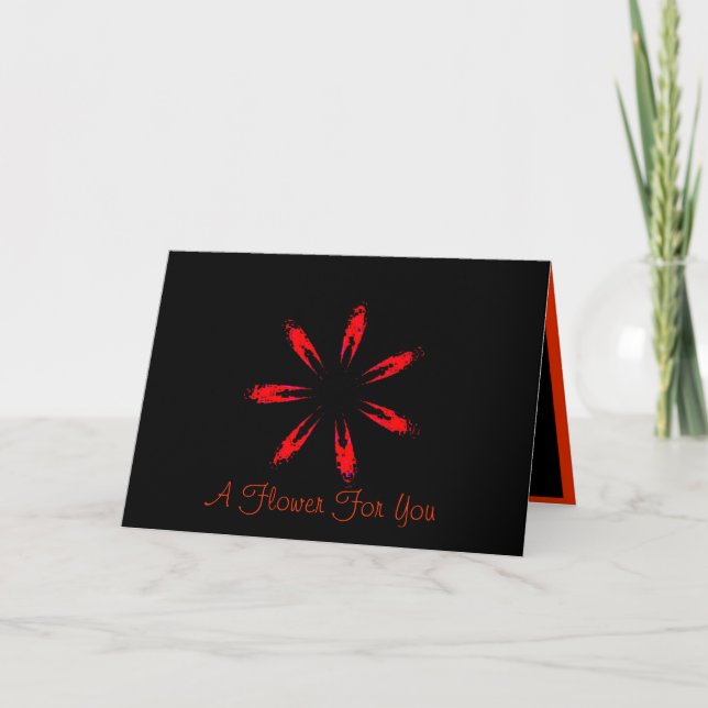 Flower For You Birthday Card (Front)