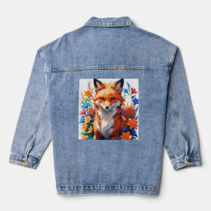 Flower Fox Denim Jacket