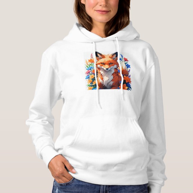 Flower Fox Hoodie (Front)