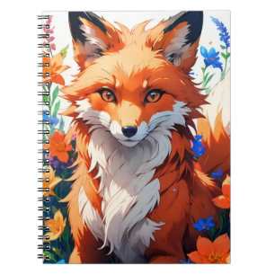 Flower Fox Notebook