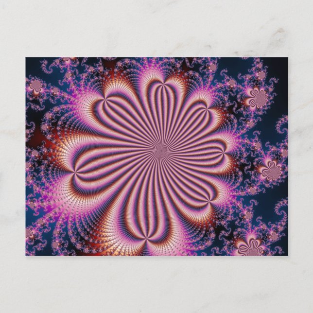 Flower - Fractal Postcard (Front)