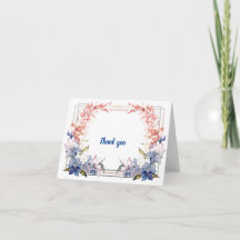 Flower Frame (B): Wedding Thank You Card