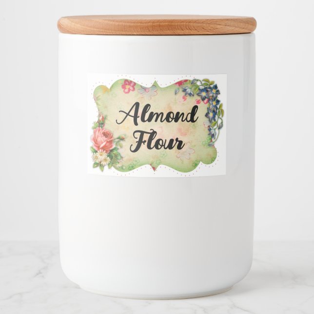 Flower Frame Country Food and Beverage Label Set (Front)