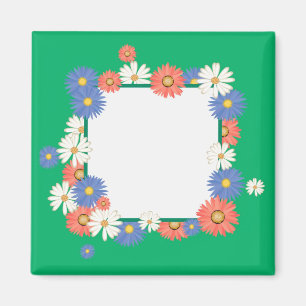Flower frame magnet
